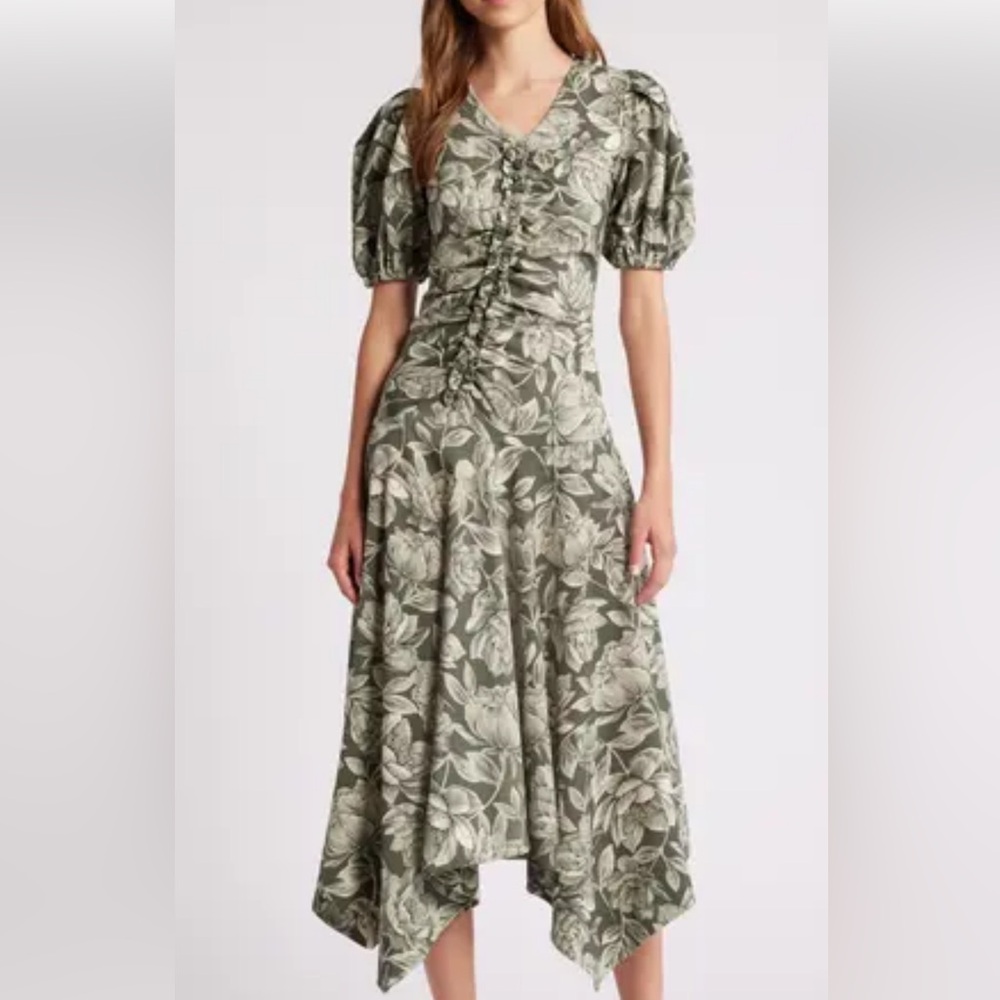 Floral Green Dress